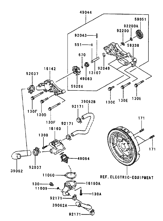 Cooling Equipment Assembly Kawasaki FD750D-AS03