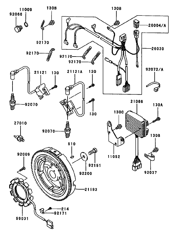 Electric Equipment Assembly Kawasaki FD750D-AS03