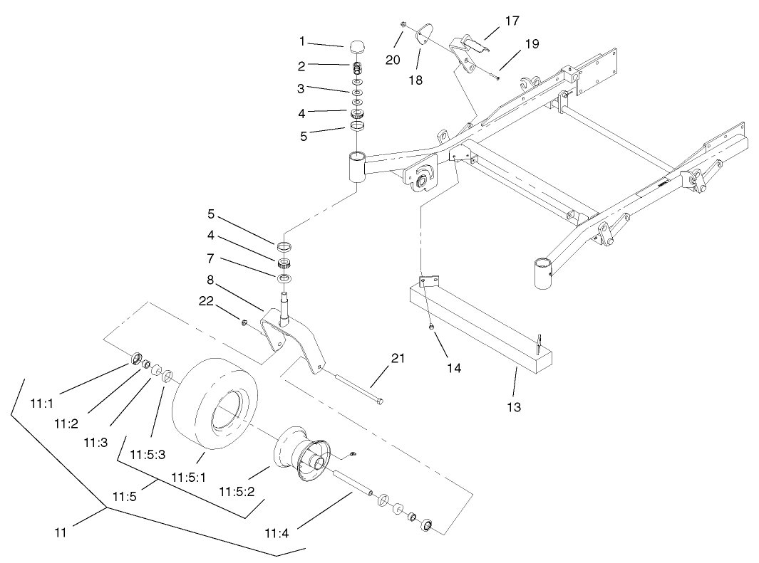 Caster and Wheel Assembly