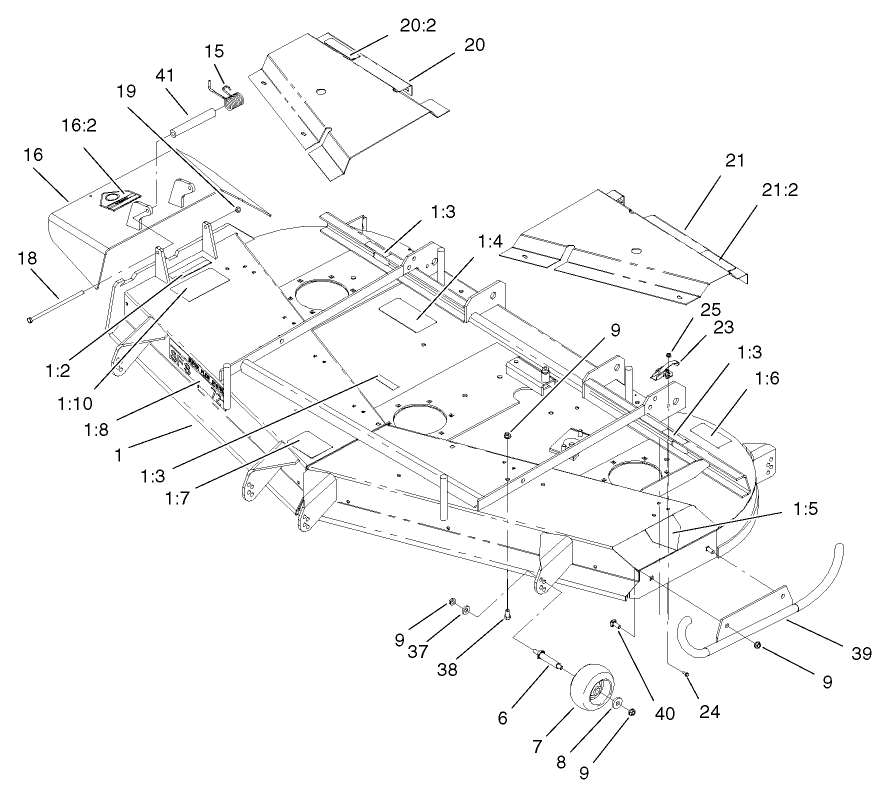 Deck, Decal and Wheel Assembly
