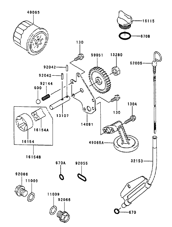 Lubrication Equipment Assembly Kawasaki FD750D-AS03
