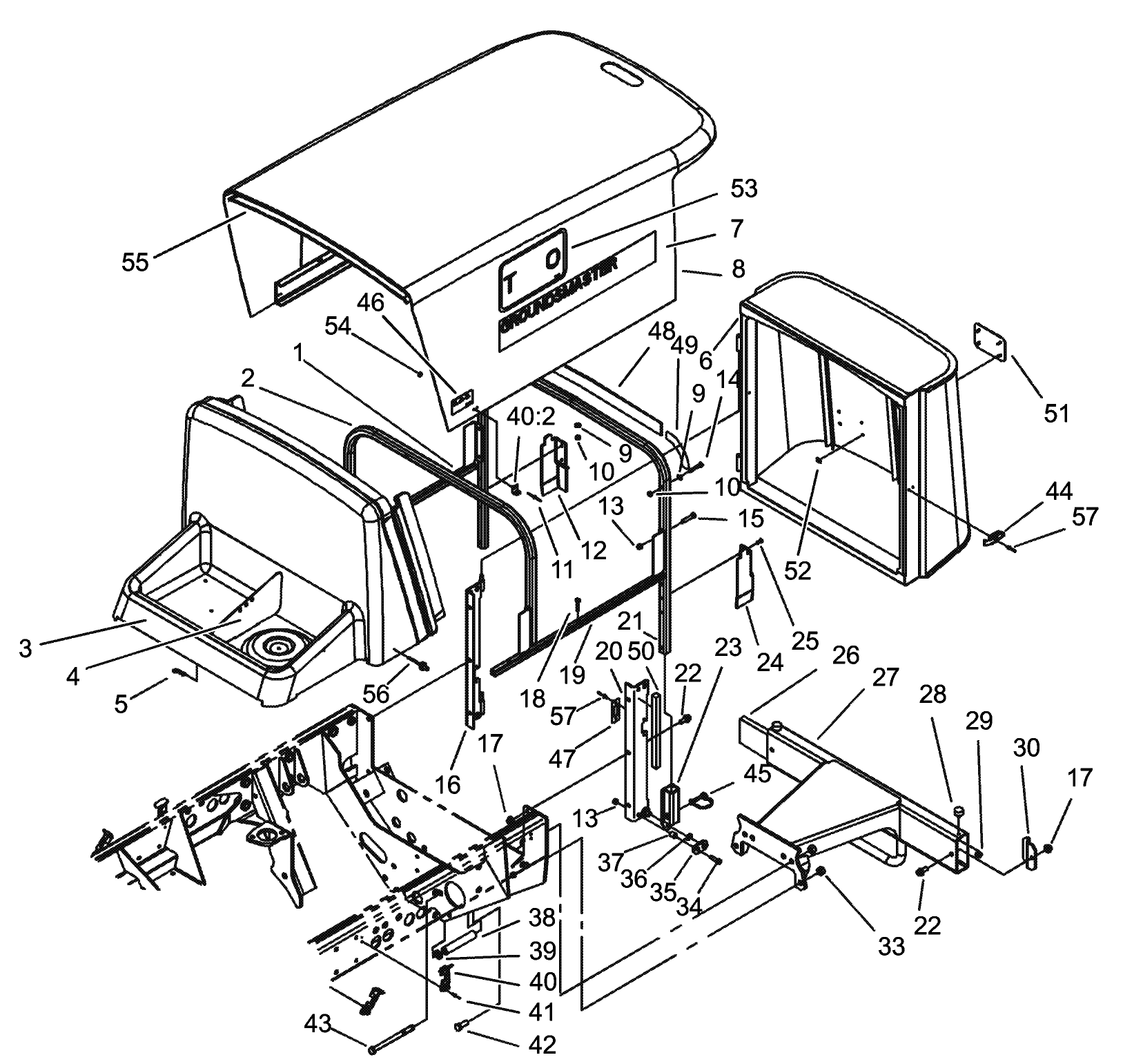 Hood Screen and Bumper Assembly