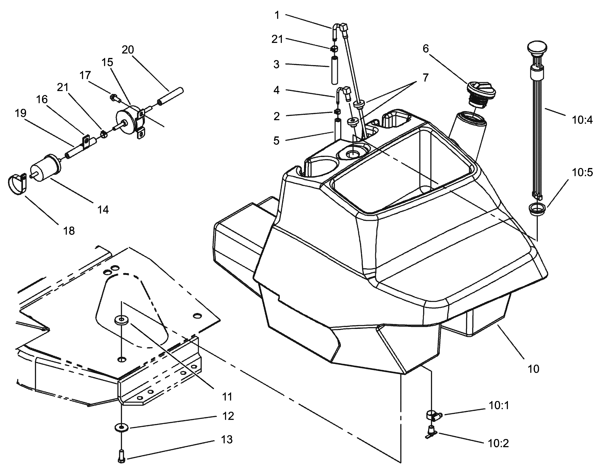 Fuel Tank and Filter Assembly