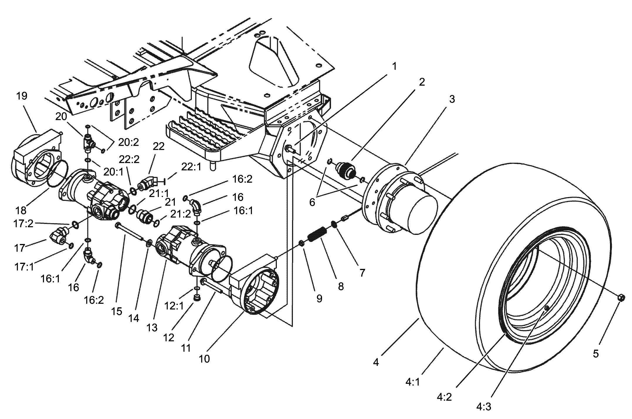 Front Drive and Brake Assembly