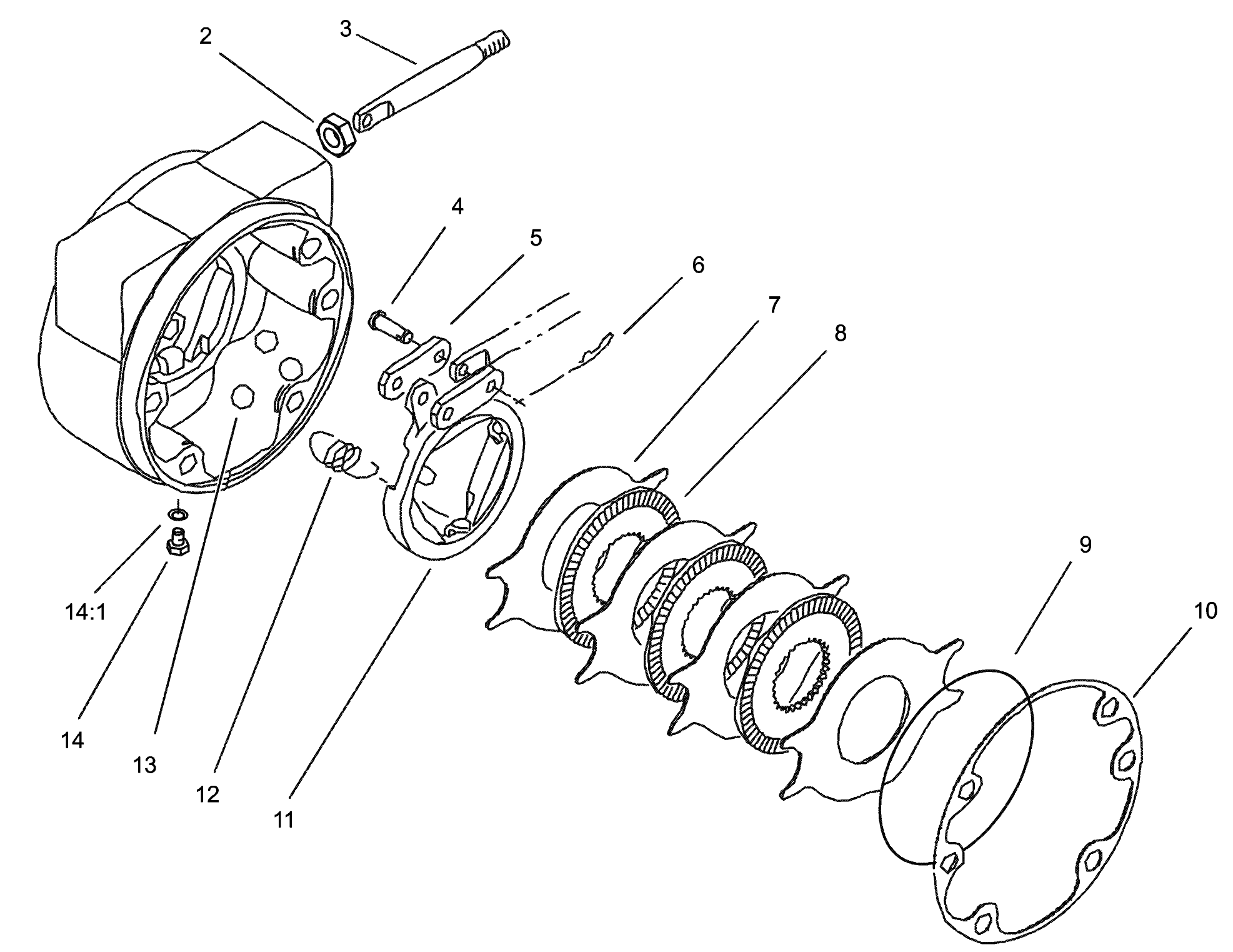 LH Brake Assembly No. 100-3070