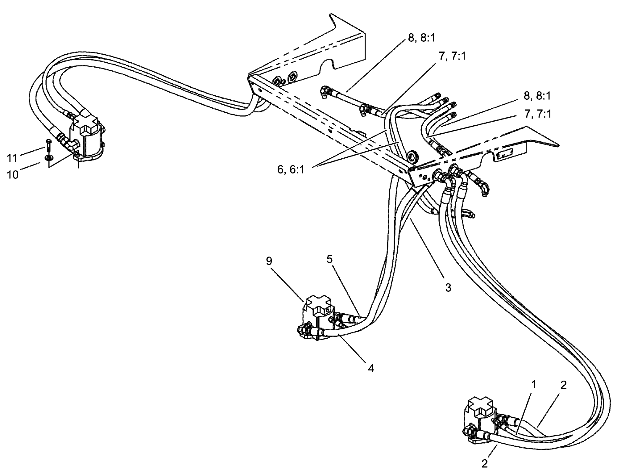 No. 1, 4 and 5 Hose Installation Assembly