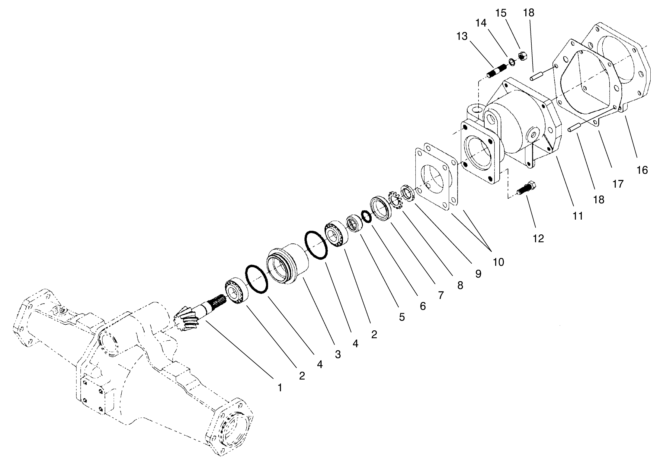 Bevel Pinion Shaft Assembly  Rear Axle Assembly No. 100-3784
