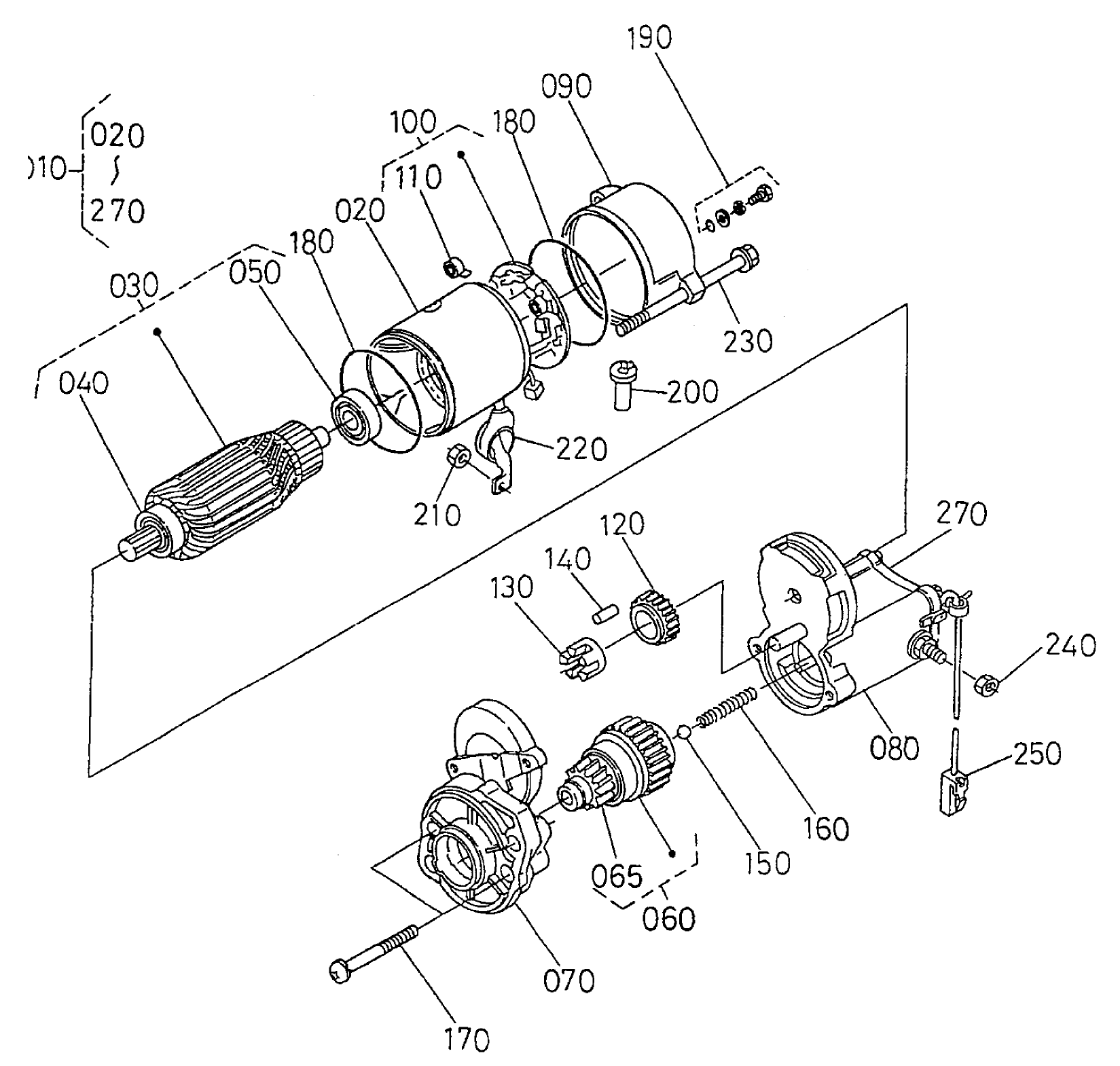 Starter Component Parts Assembly