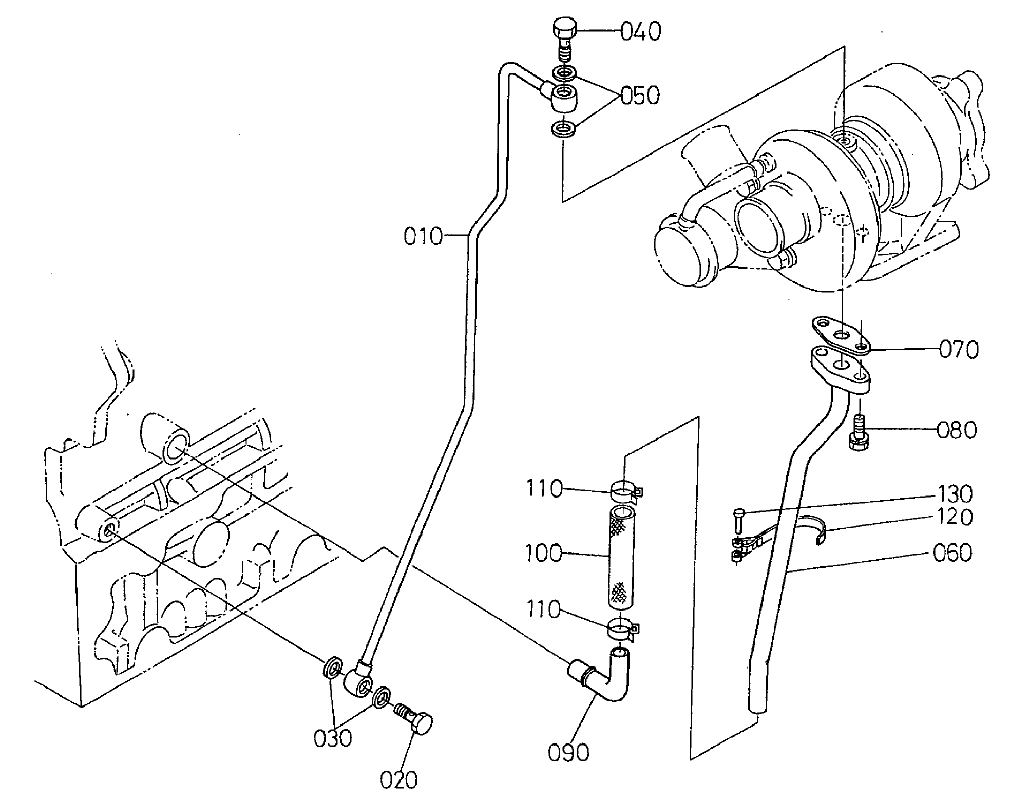 Oil Pipe (Turbo Charger) Assembly