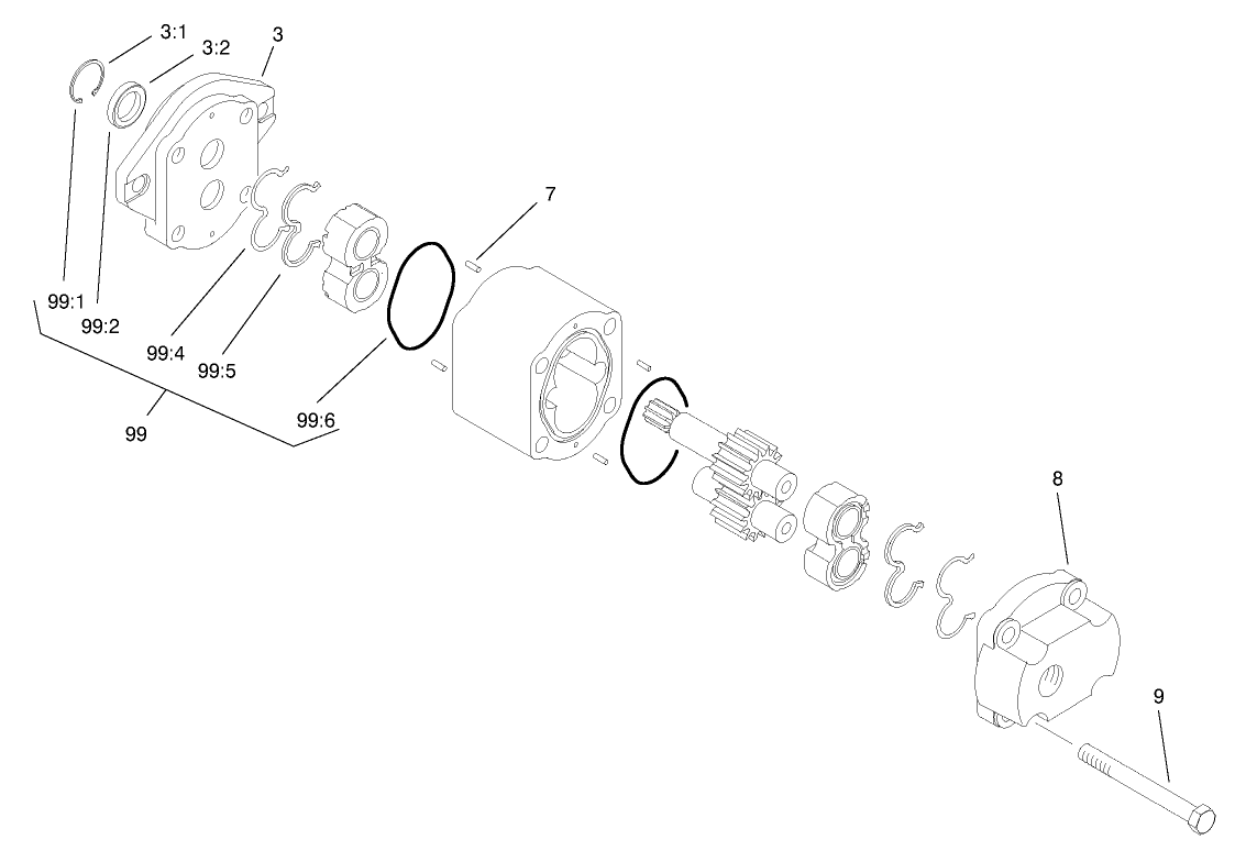 Reel Drive Pump Assembly No. 99-6131