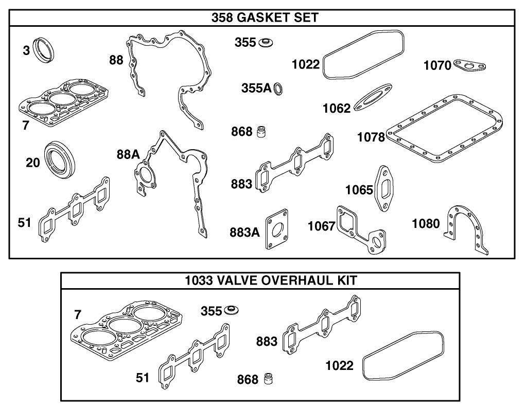 Gasket and Valve Overhaul Kit