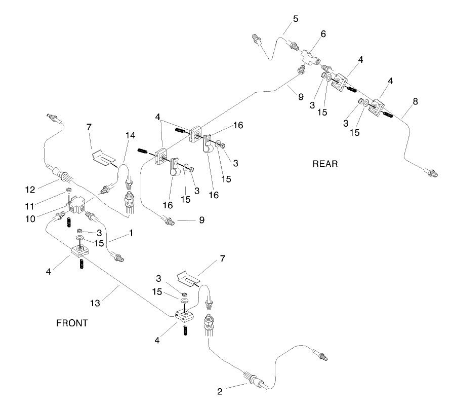 HYDRAULIC BRAKE LINE ROUTING ASM