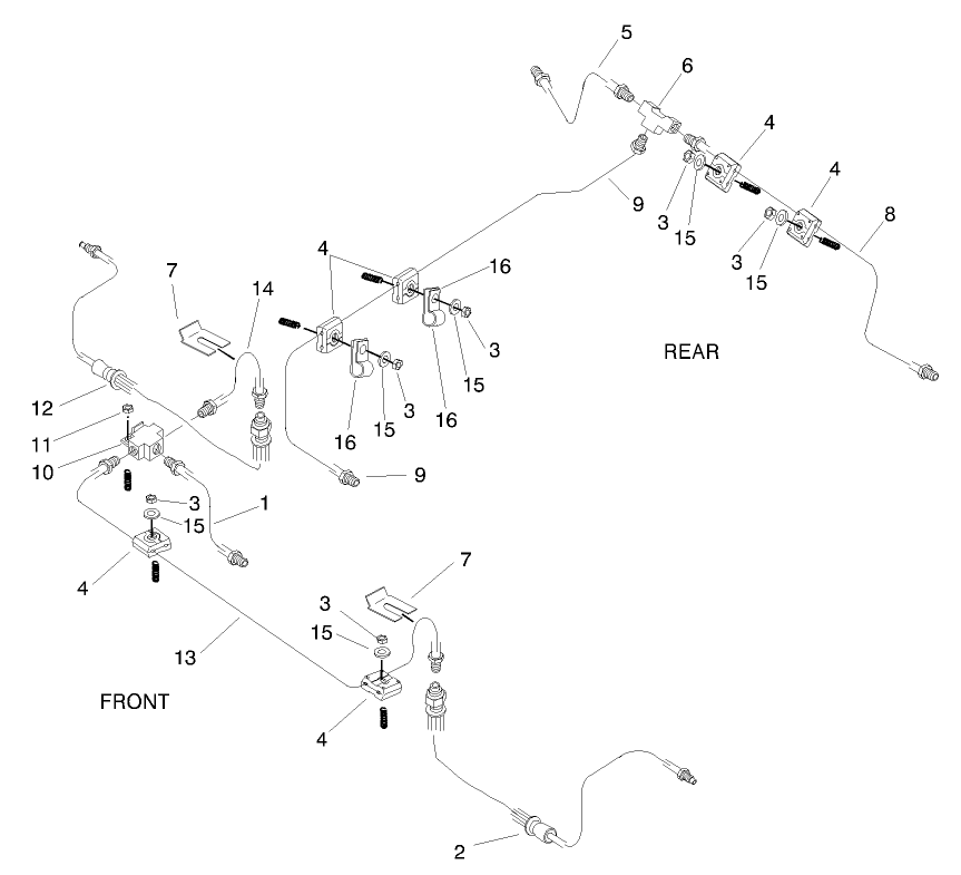 HYDRAULIC BRAKE LINE ROUTING ASM