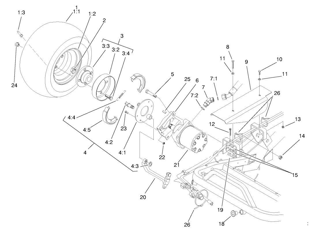 Front Wheel and Brake Assembly