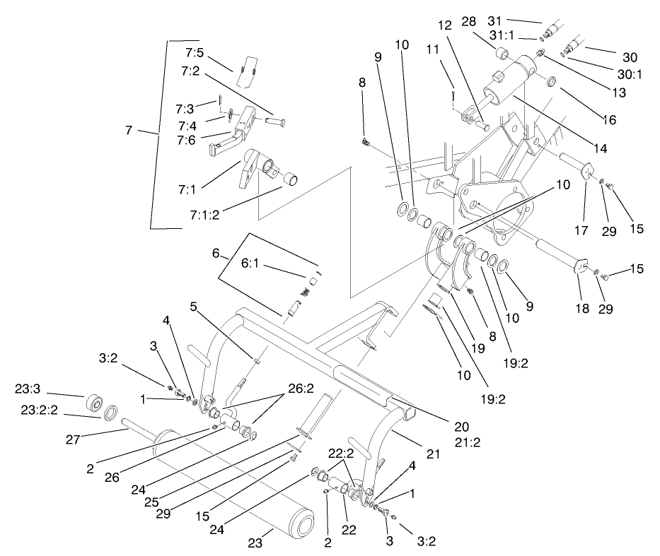 Left Hand Pull Frame Assembly