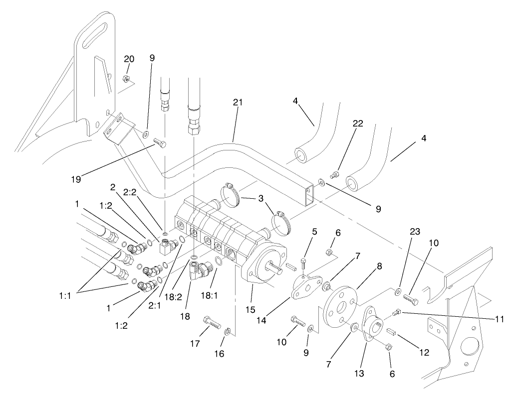 Hydraulic Pump Installation Assembly