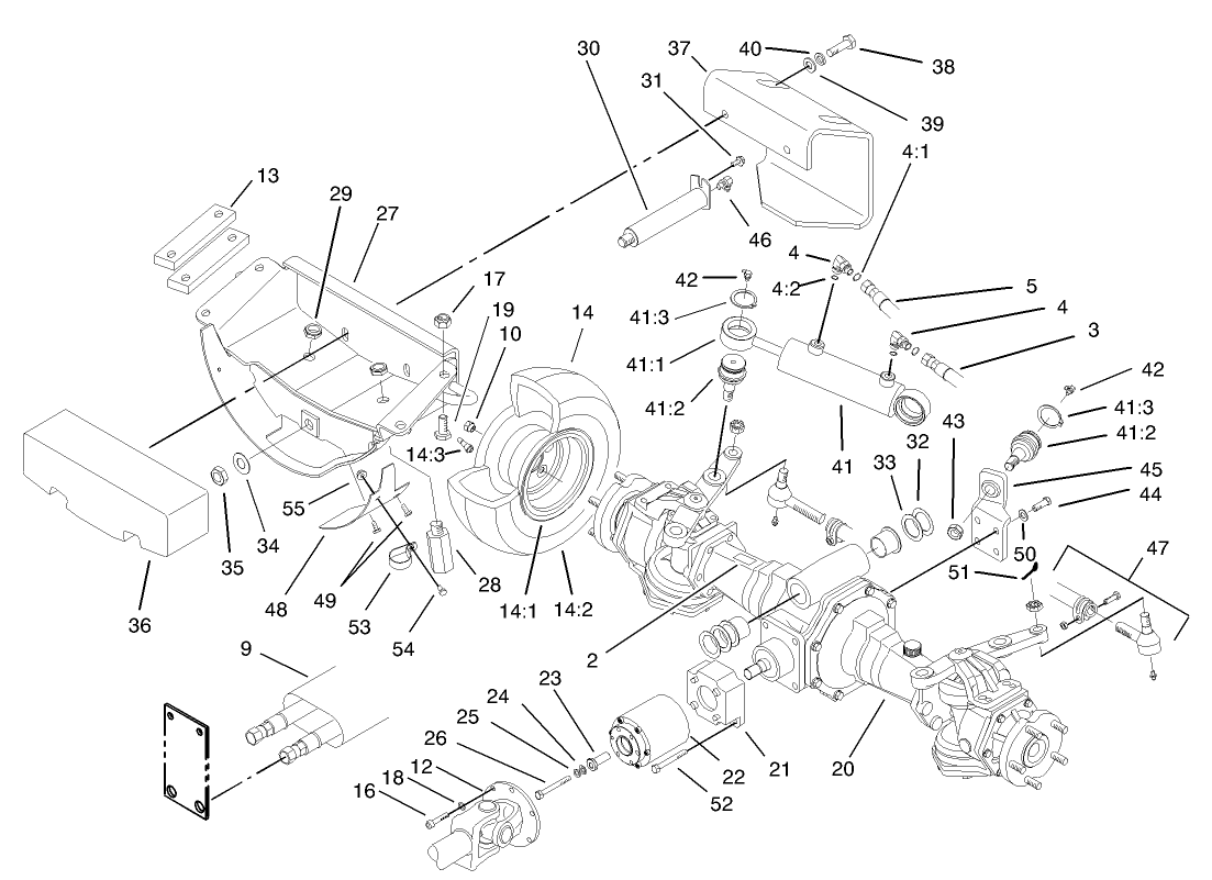 4 Wheel Drive Rear Axle Assembly (only on: 30627)