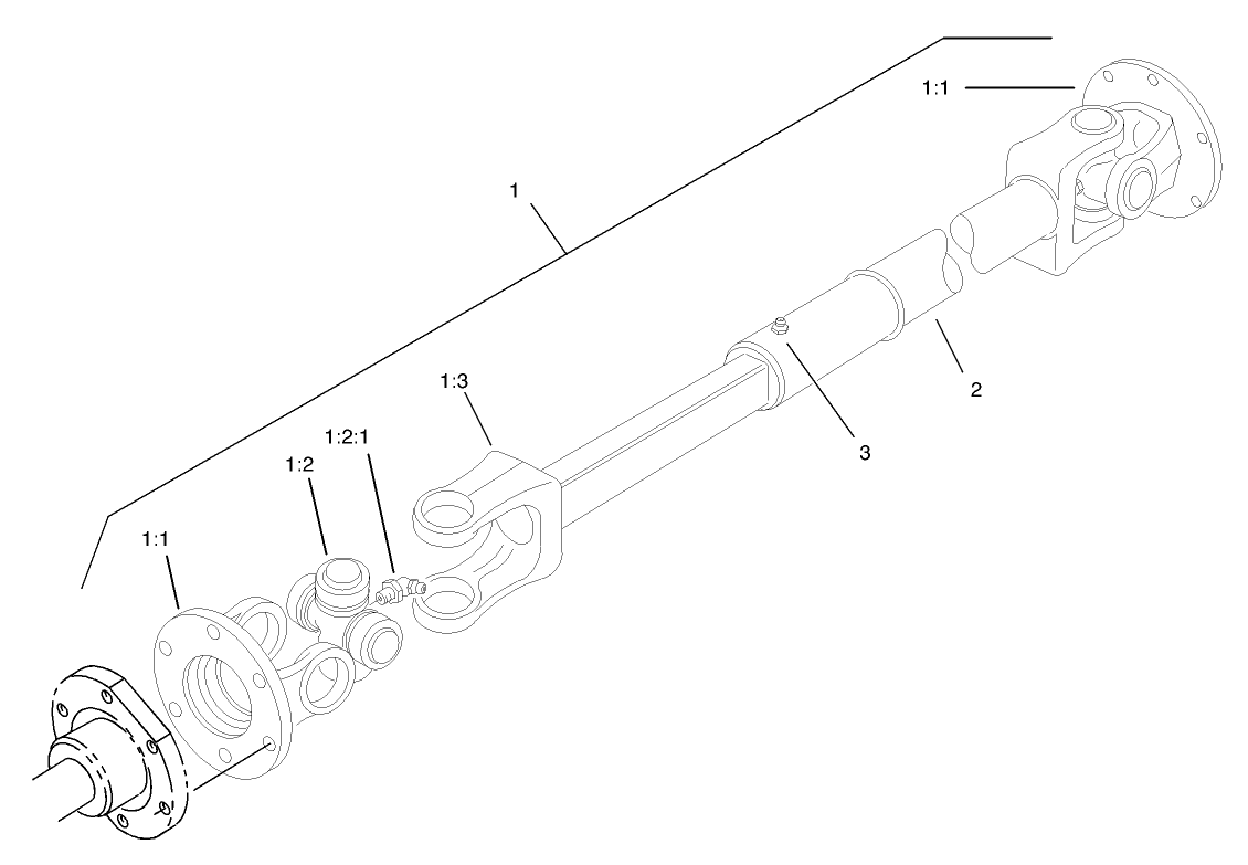 Driveshaft Assembly No. 98-5009 (only on: 30627)