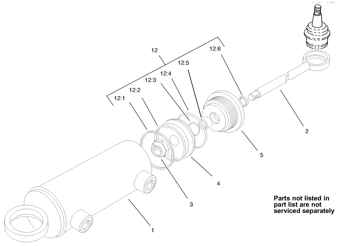 Hydraulic Cylinder Assembly No. 92-7828 (only on: 30626)