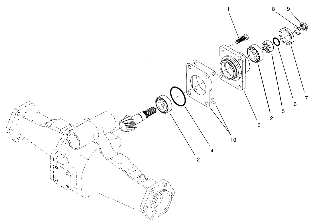 4 Wheel Drive Rear Axle Assembly No. 95-7501 Bevel Pinion Shaft Assembly (only on: 30631)