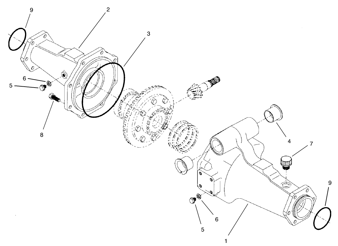 4 Wheel Drive Rear Axle Assembly No. 95-7501 (Continued) Axle Support Assembly (only on: 30631)
