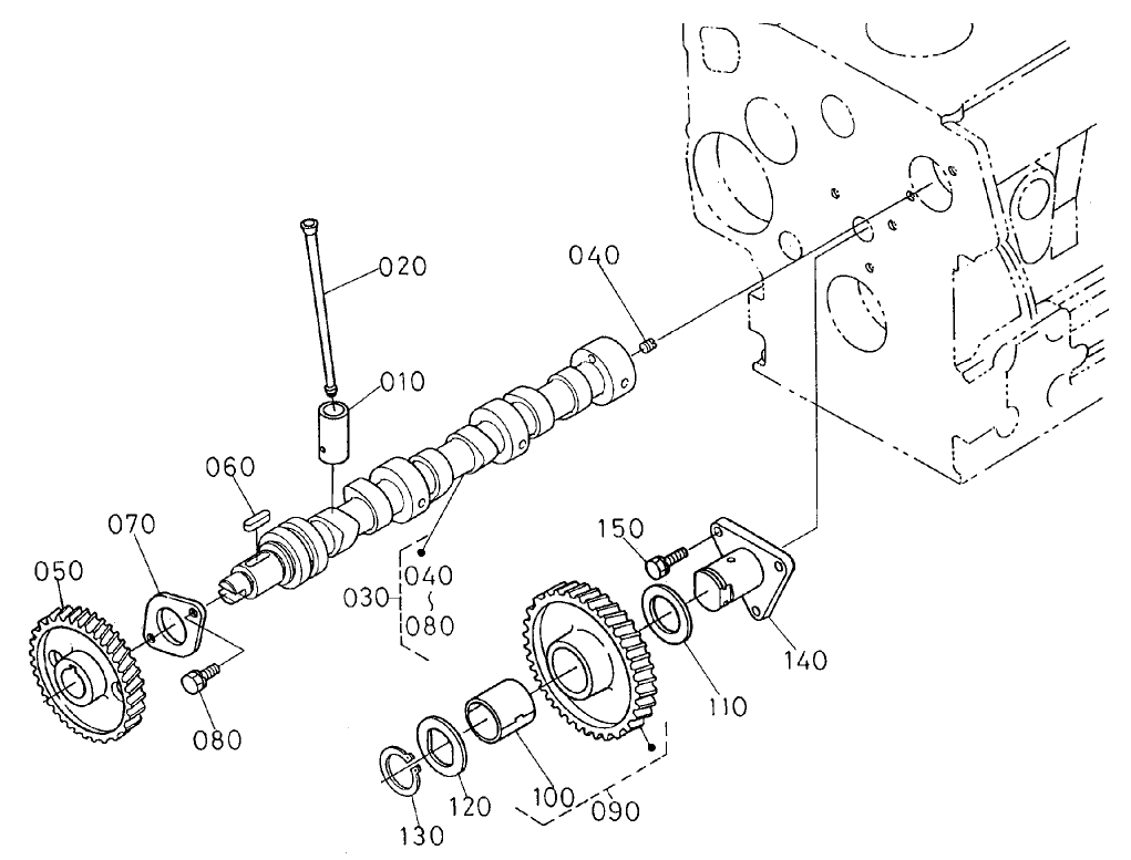 Camshaft and Idler Gear Shaft Assembly