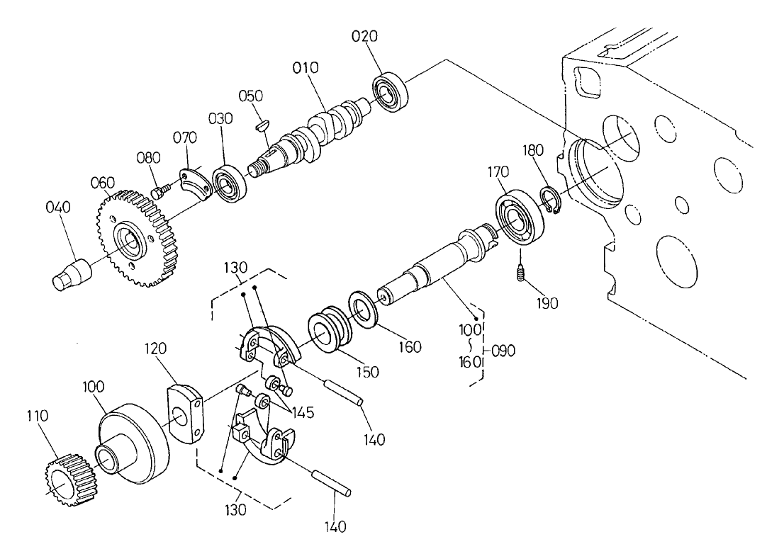 Fuel, Camshaft and Governor Shaft Assembly