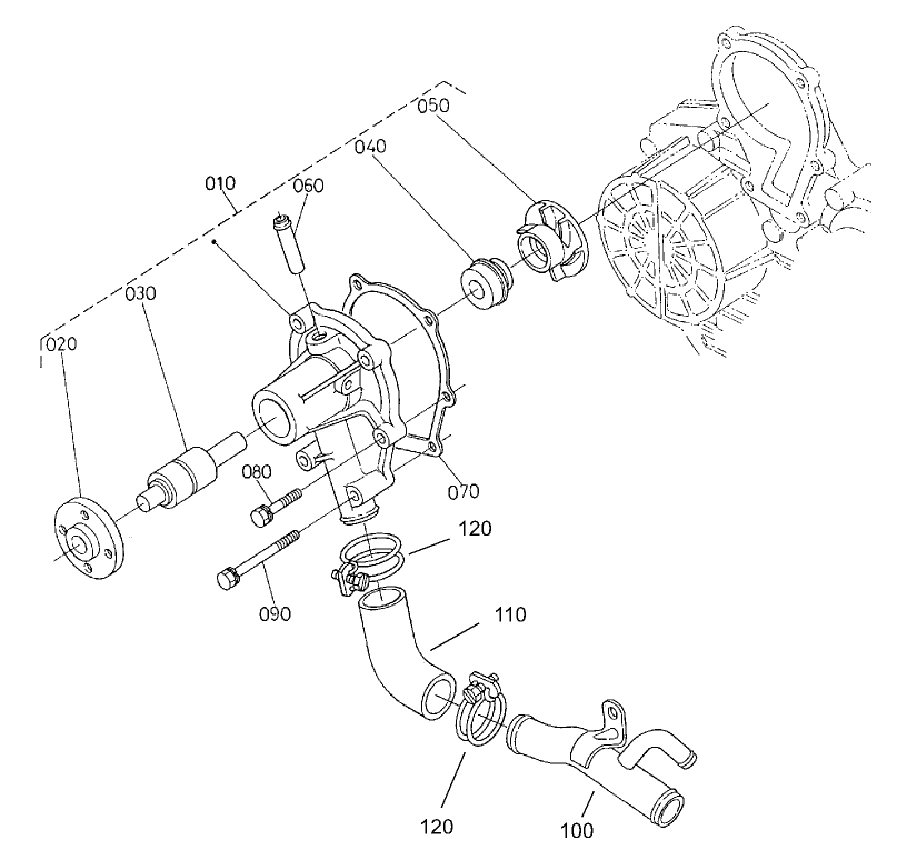 Water pump and Water Pipe Assembly