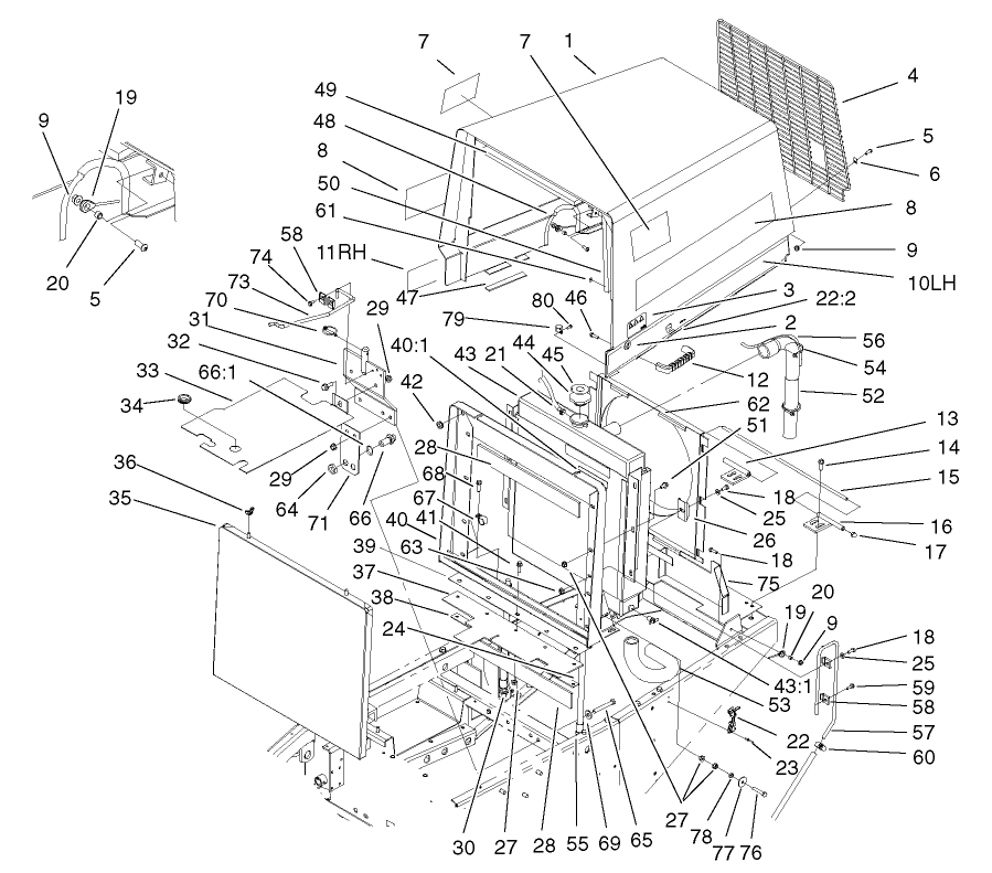 Radiator and Hood Assembly