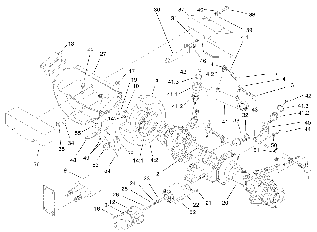 4 Wheel Drive Rear Axle Assembly (only on: 30631)