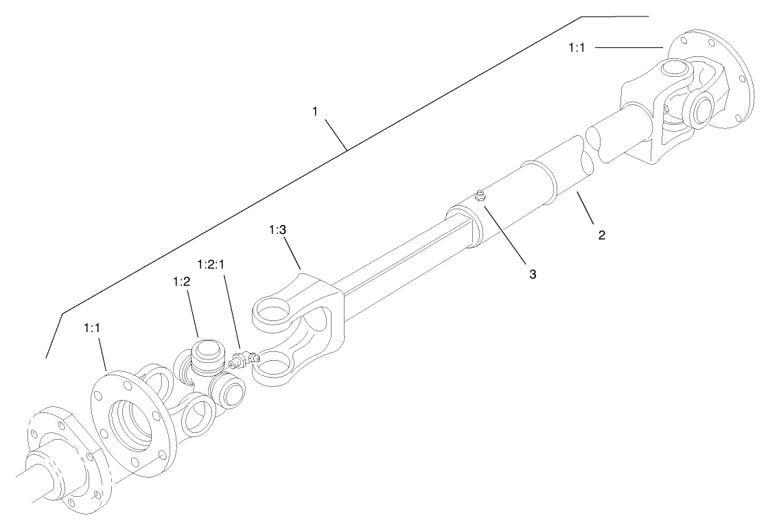 Driveshaft Assembly No. 98-5009 (only on: 30631)
