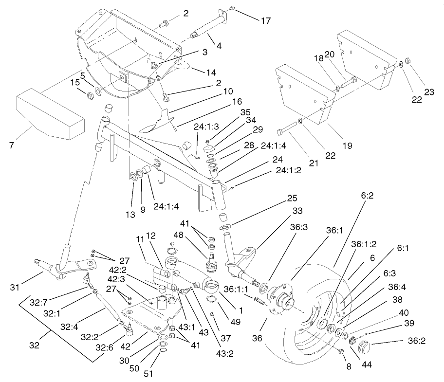 2 Wheel Drive Rear Axle Assembly (only on: 30630)