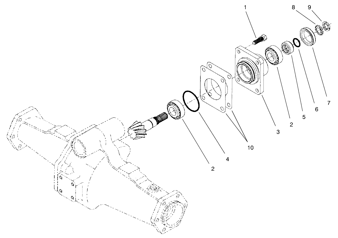 4 Wheel Drive Rear Axle Assembly No. 95-7501 Bevel Pinion Shaft Assembly (only on: 30631)