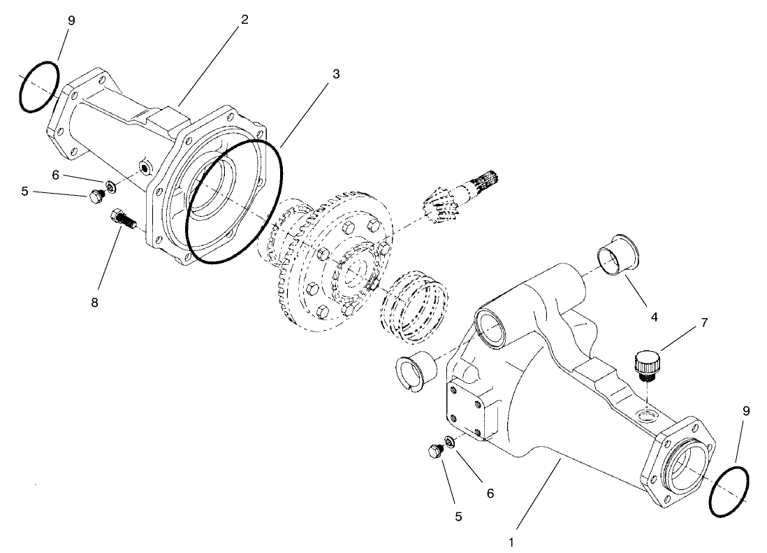 4 Wheel Drive Rear Axle Assembly No. 95-7501 (Continued) Axle Support Assembly (only on: 30631)