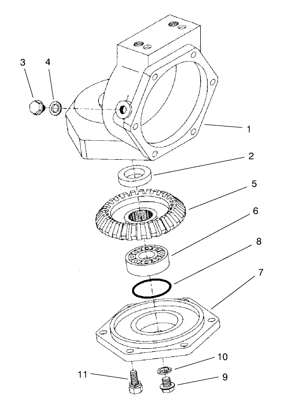 4 Wheel Drive Rear Axle Assembly No. 95-7501 (Continued) Axle Case Assembly (only on: 30631)