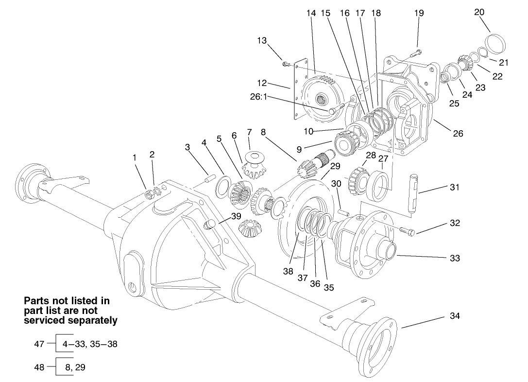 Front Axle Assembly No. 86-9600-03