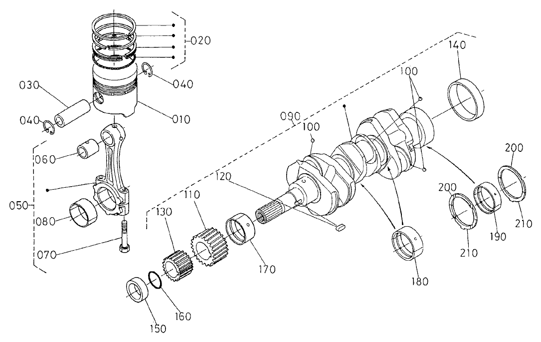 Piston and Crankshaft Assembly