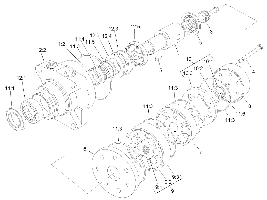 Hydraulic Wheel Motor Assembly No. 92-9199