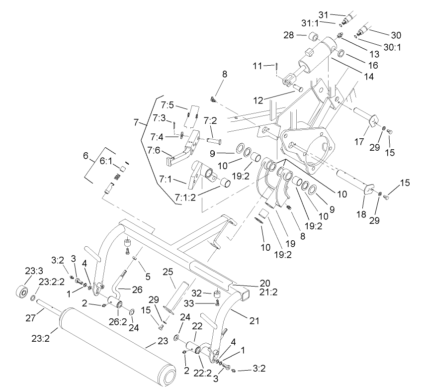 Left Hand Pull Frame Assembly
