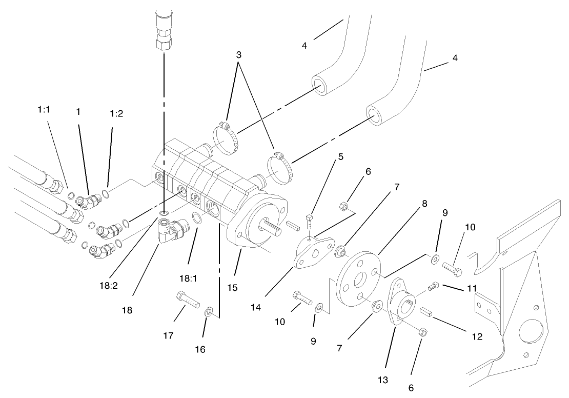 Hydraulic Pump Installation Assembly