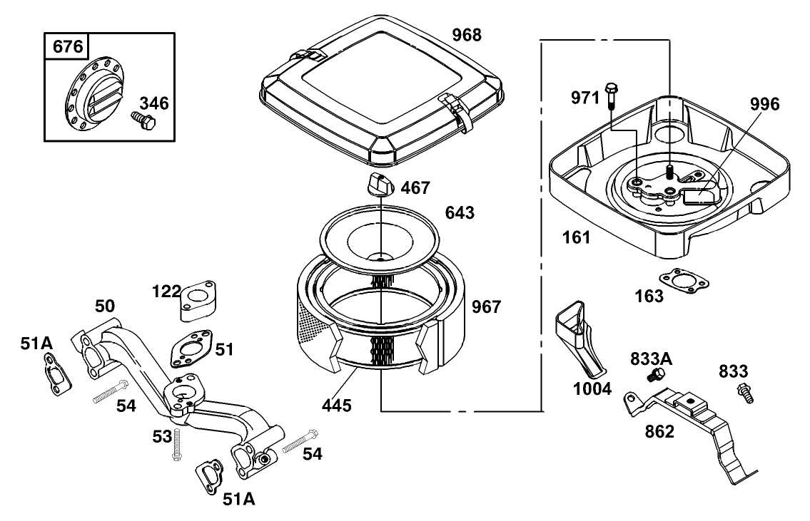 Air Cleaner Assembly Briggs and Stratton Model 303447-1408-E1
