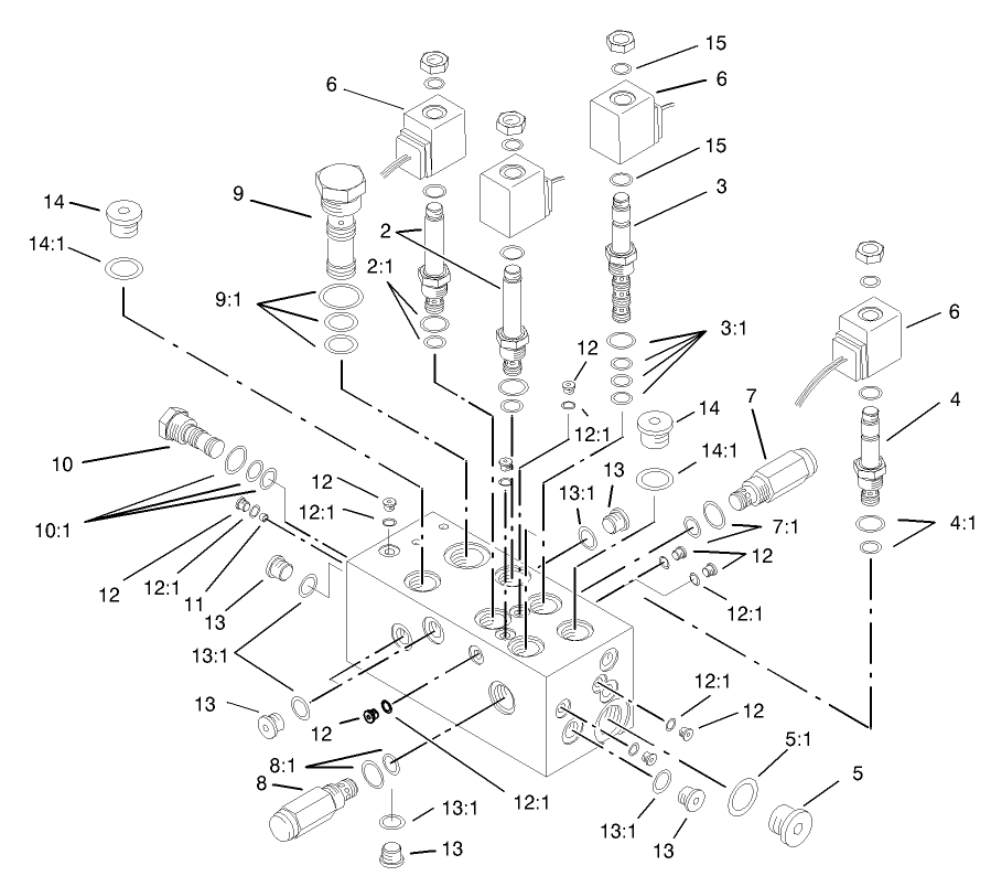 Basic Mow/Lift Manifold Assembly No. 93-2240