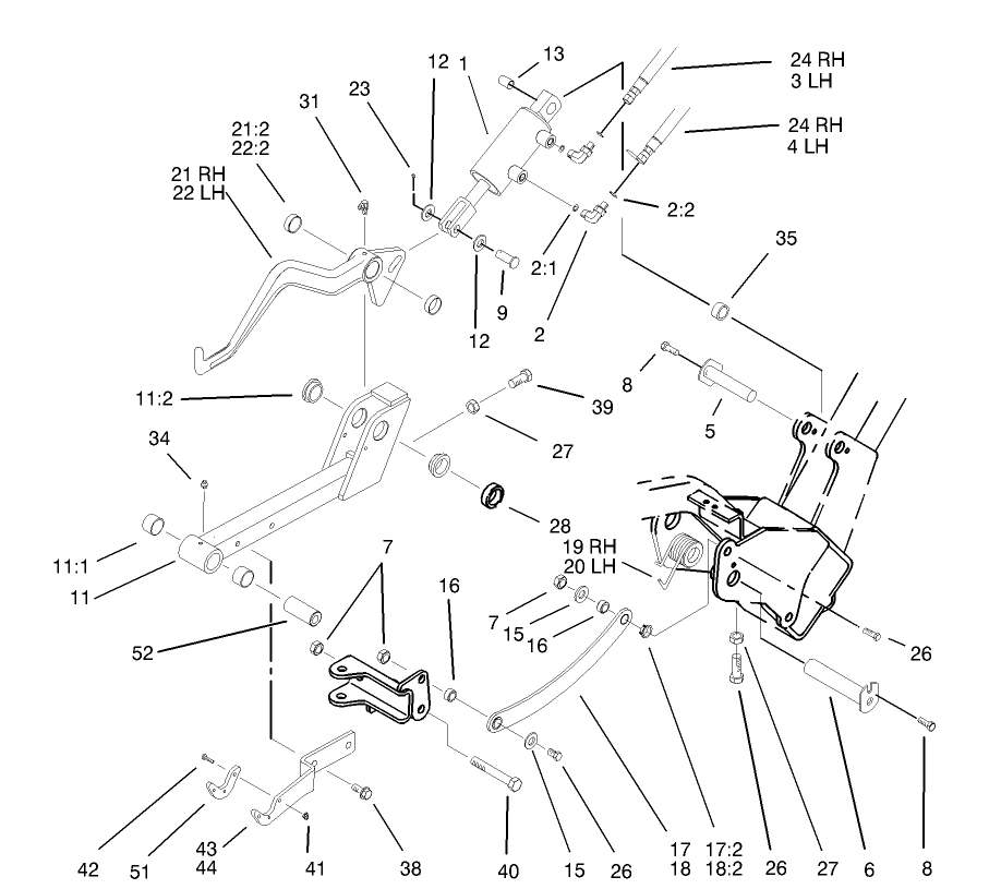 LH and RH Lift Arm Assembly