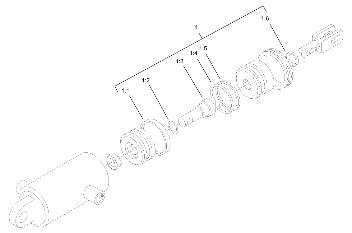 Hydraulic Cylinder Assembly No. 105-3820