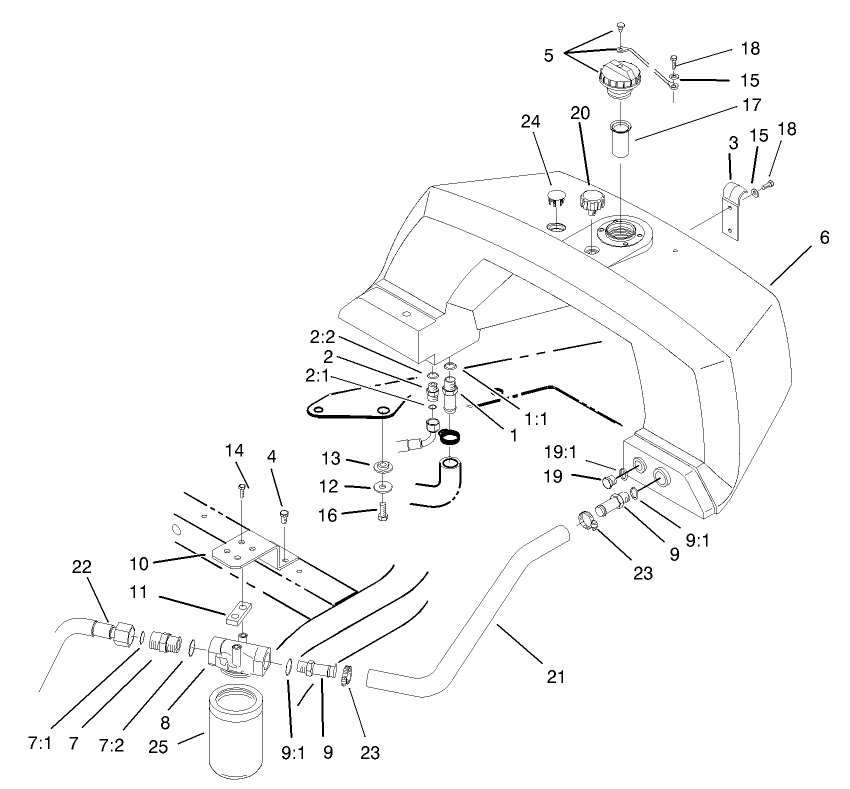 Hydraulic Tank and Filter Assembly