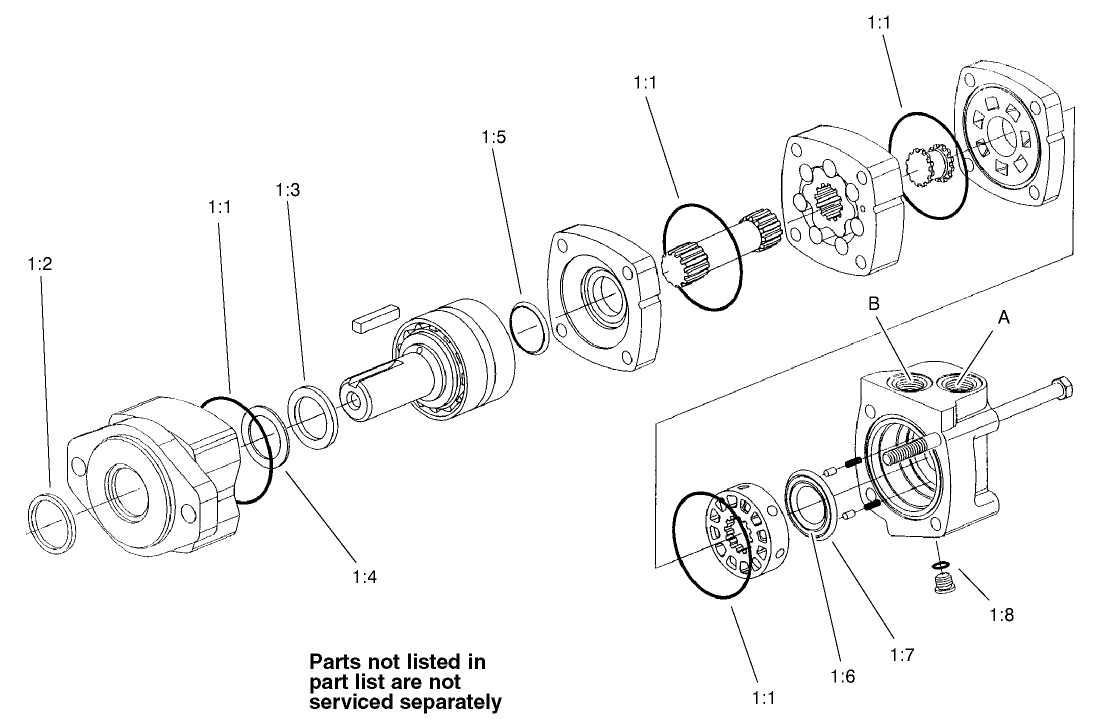 Hydraulic Motor Assembly No. 98-8256 and 100-4657
