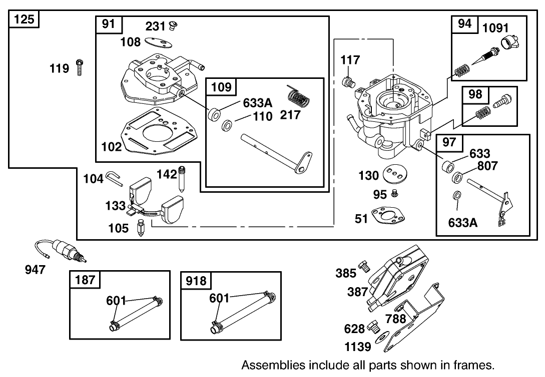 Carburetor and Fuel Pump Assembly