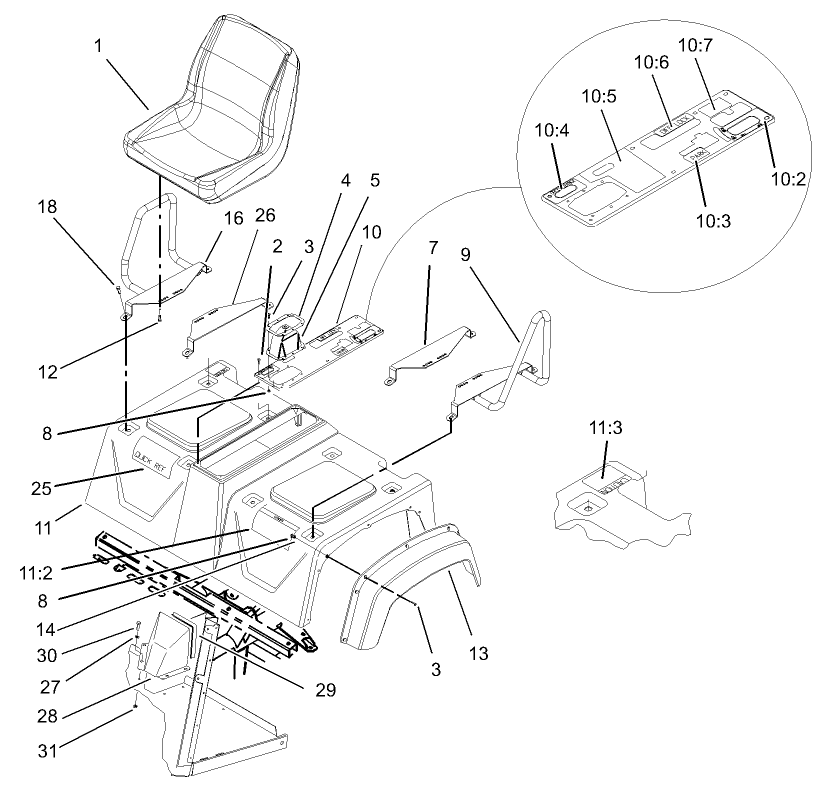 Shroud and Seat Assembly