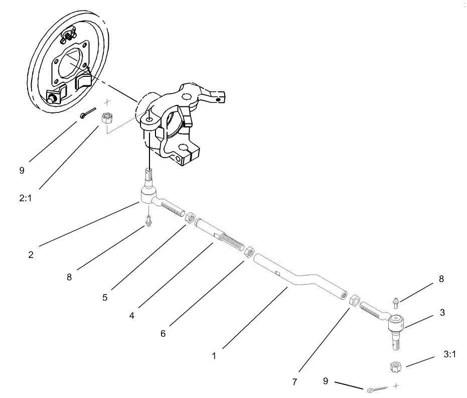 Right Hand Tie Rod Assembly  (only on: 07217)
