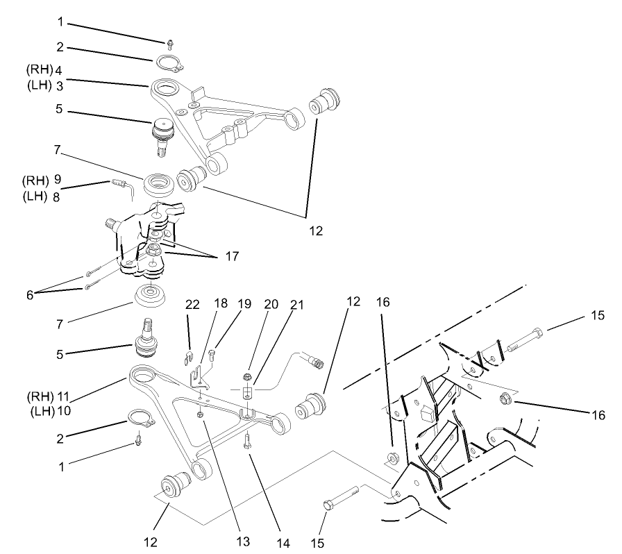 2 Wheel Drive Front Control Arm Assembly  (only on: 07213)